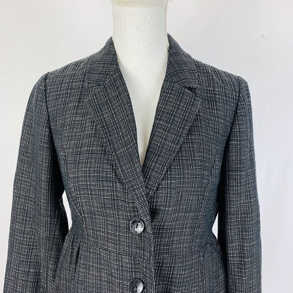 J. Jill Tweed Blazer Double Button Textured Long Sleeve Notched Collar Cotton 8 - Picture 2 of 8